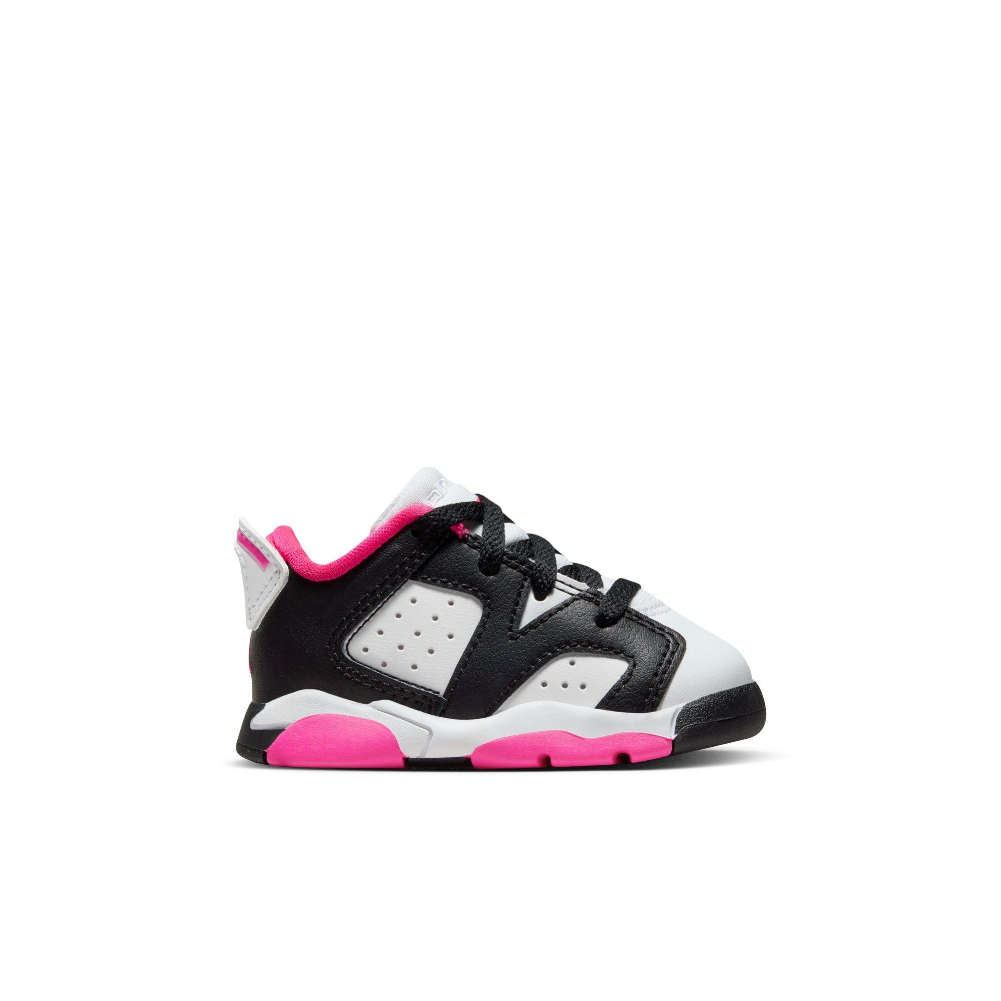 Pink black and white girl cheap jordans